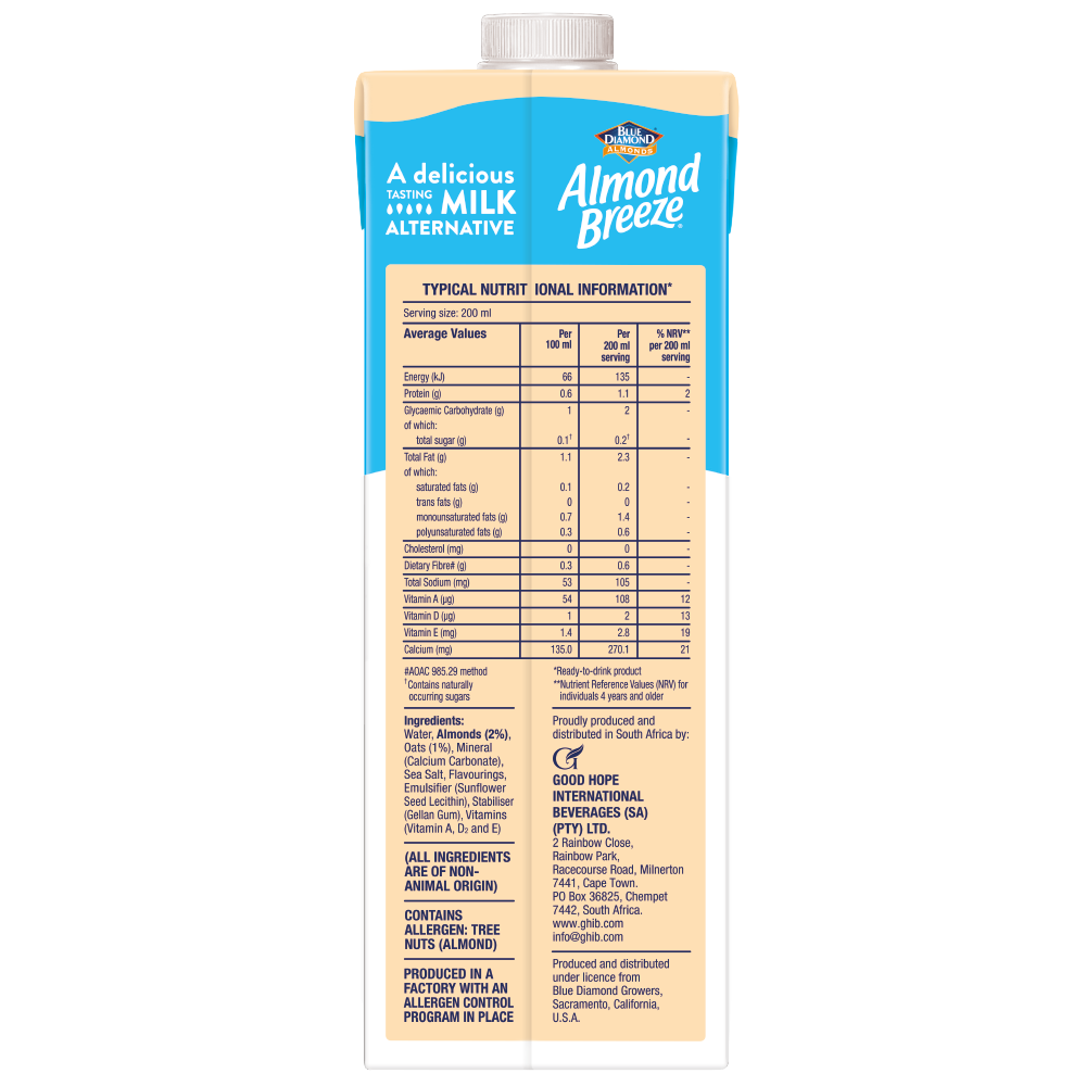 Almond Breeze - Almond & Oat Milk 1lt