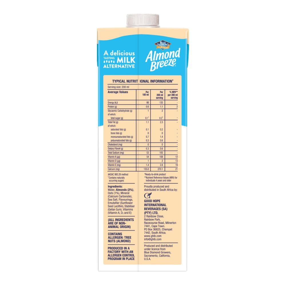 Almond Breeze - Almond & Oat Milk 1lt