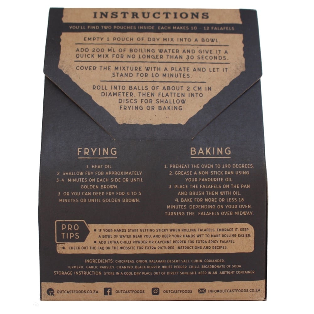 Outcast Foods - Falafels Premix Classic 220g