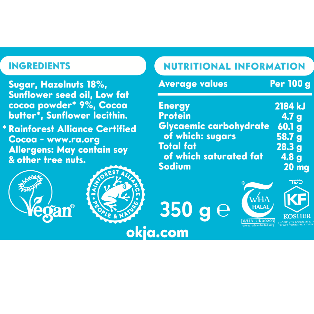 OKJA - Chocolate Hazelnut Spread 350g