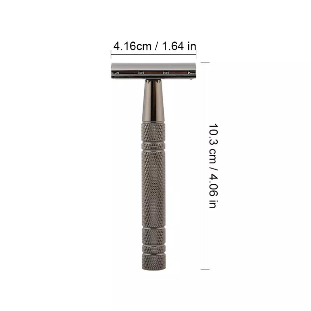 The Great Living Co - Stainless Steel Safety Razor Plus 5 Blades