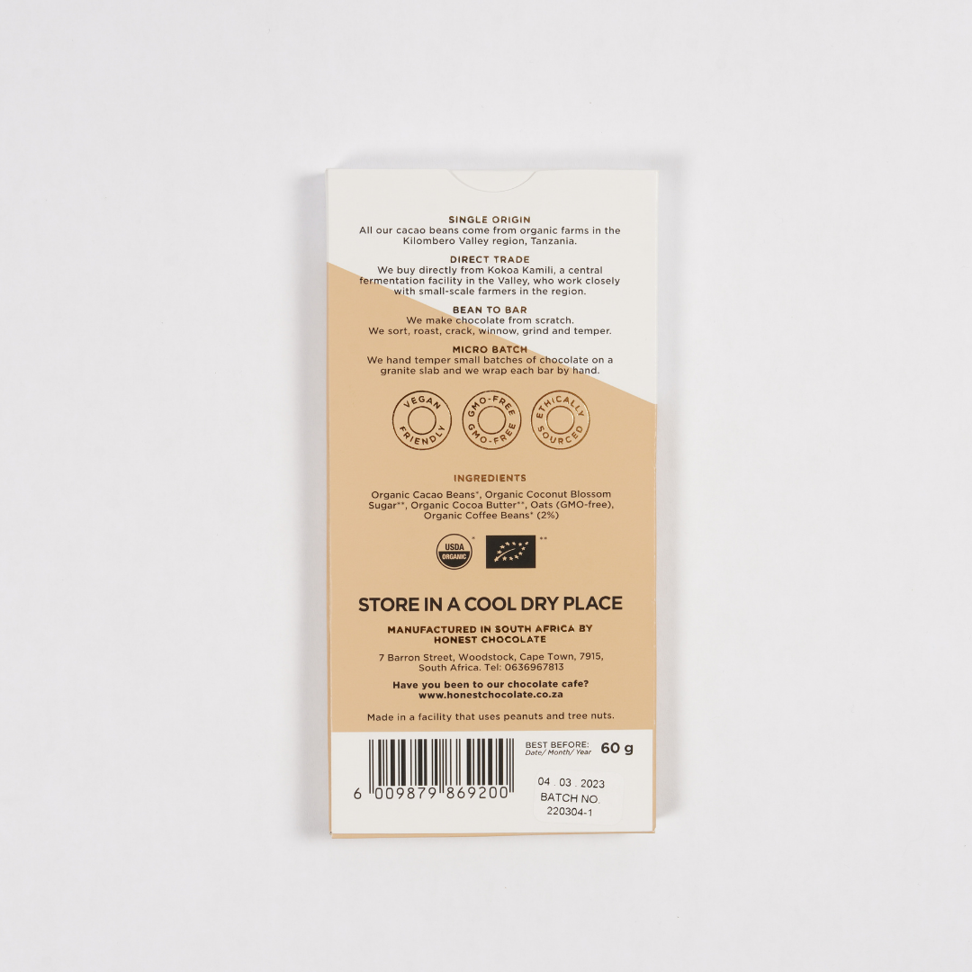 Honest - 54% Dark Chocolate Mylk Cracked Coffee 60g