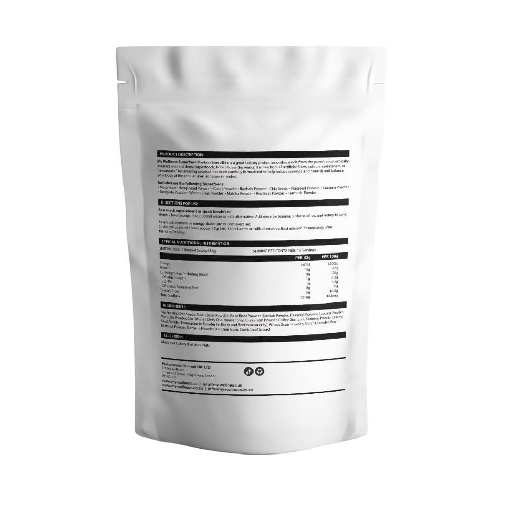 My Wellness - Superfood Protein Smoothie Creamy Indian Chai 430g