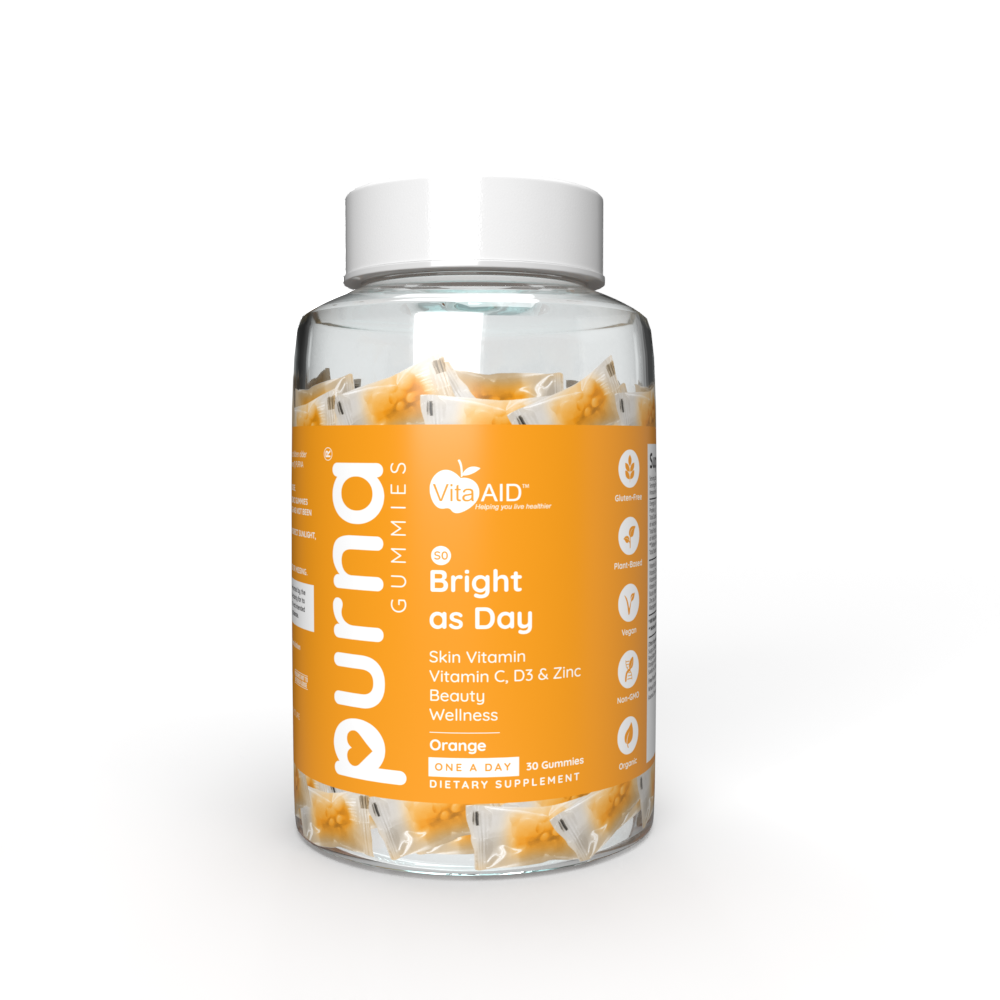 Vita-Aid - PURNA Bright As Day Vit C D3 & Zinc Orange 30s