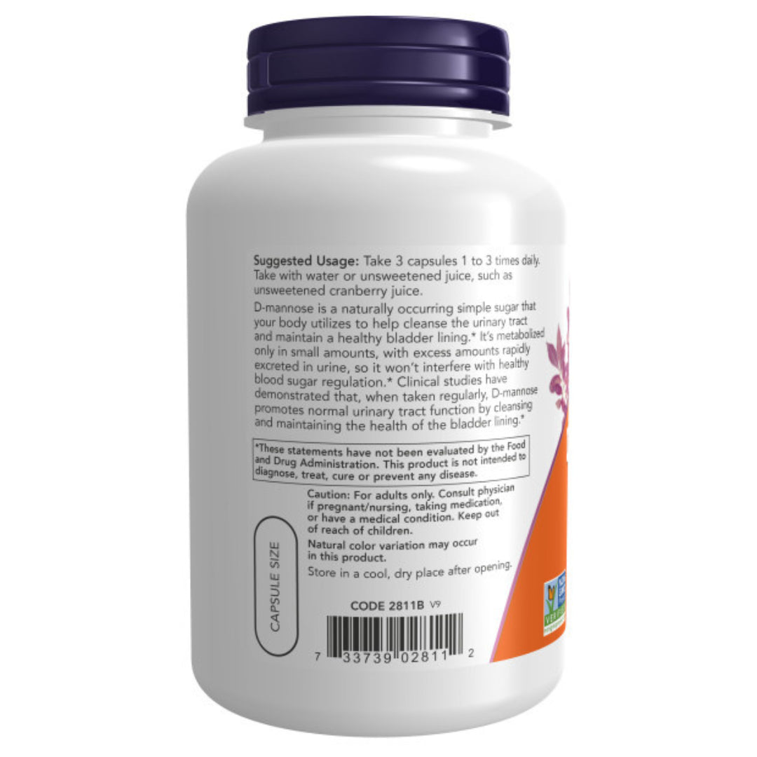 NOW - D-Mannose 500mg 120s