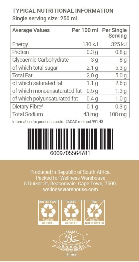 Wellness - Oat Milk Unsweetened Barista 1lt