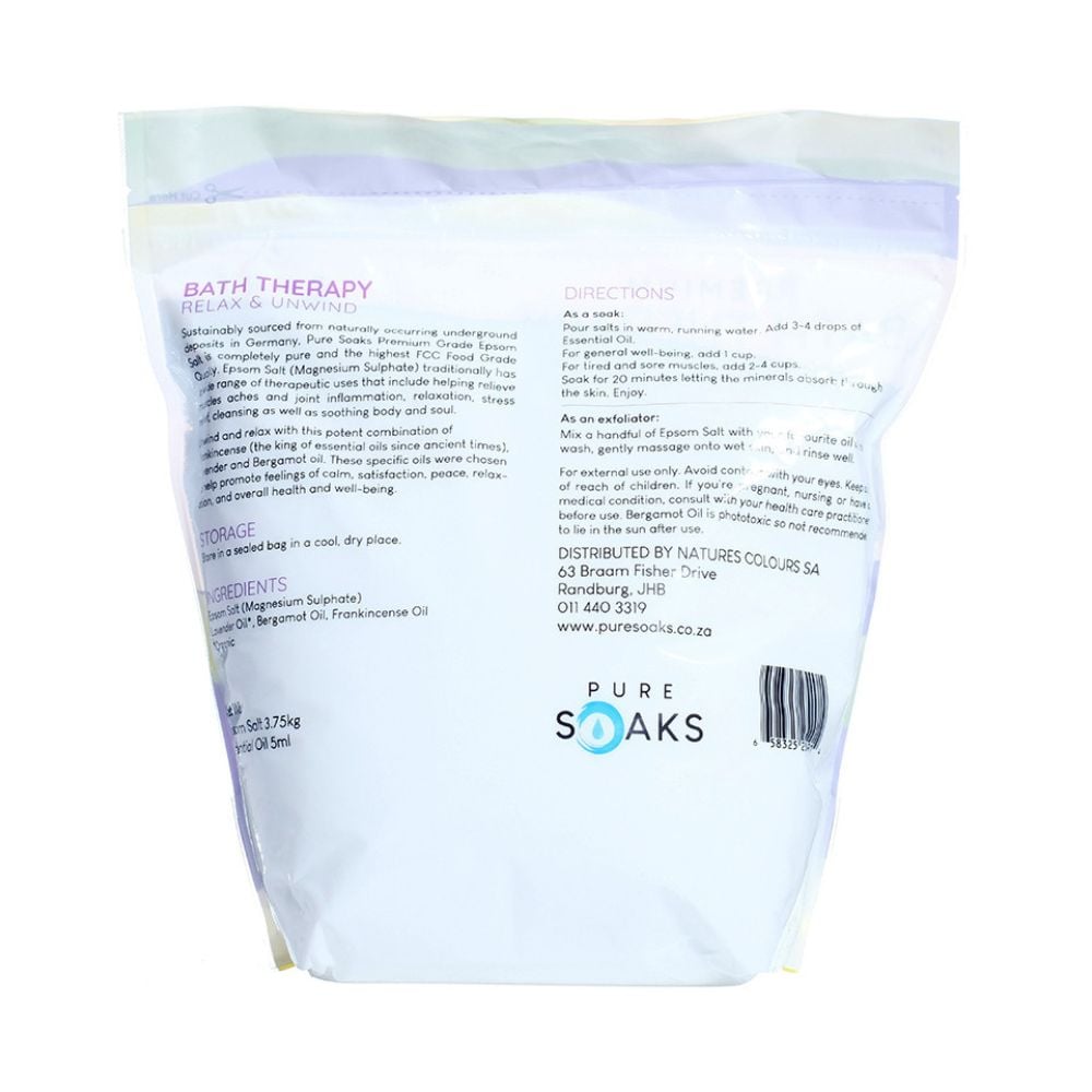 Pure Soaks - Epsom Salt Relax & Unwind 3.75kg