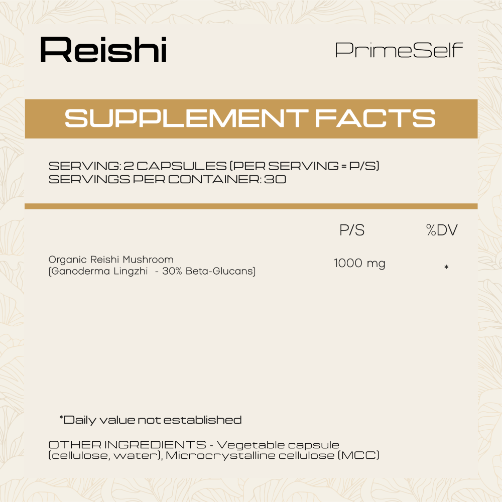PrimeSelf - Organic Reishi Mushroom 60s