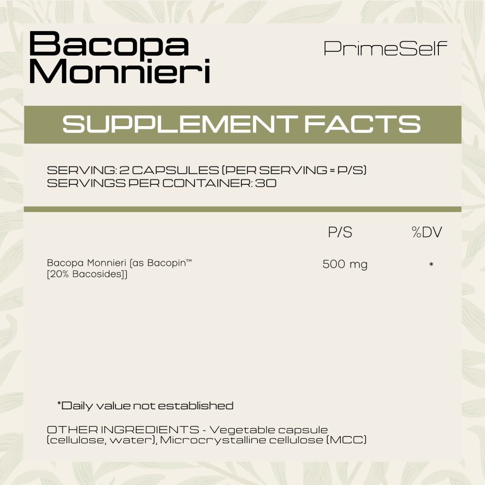 PrimeSelf - Bacopa Monneiri 60s