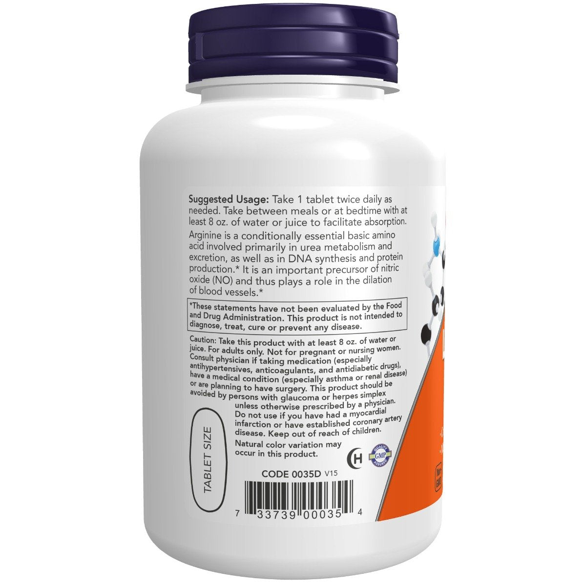 NOW - L-Arginine Double Strength 1000mg 120s