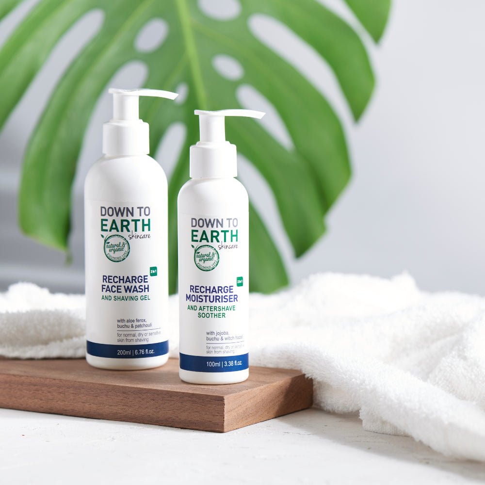 Down to Earth - Recharge Mens Moisturiser & Aftershave 100ml