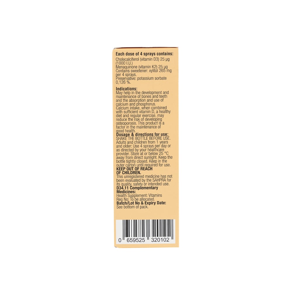 Phytoceutics - Phytomist Vitamin D3 & K2 25ug 20ml