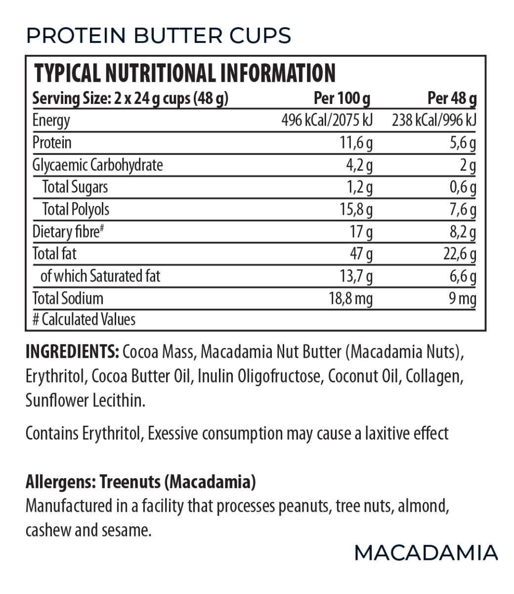 Youthful Living - Protein Macadamia Cups 2 x 24g