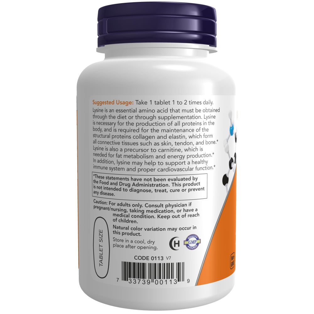 NOW - L-Lysine 1000mg Double Strength 100s