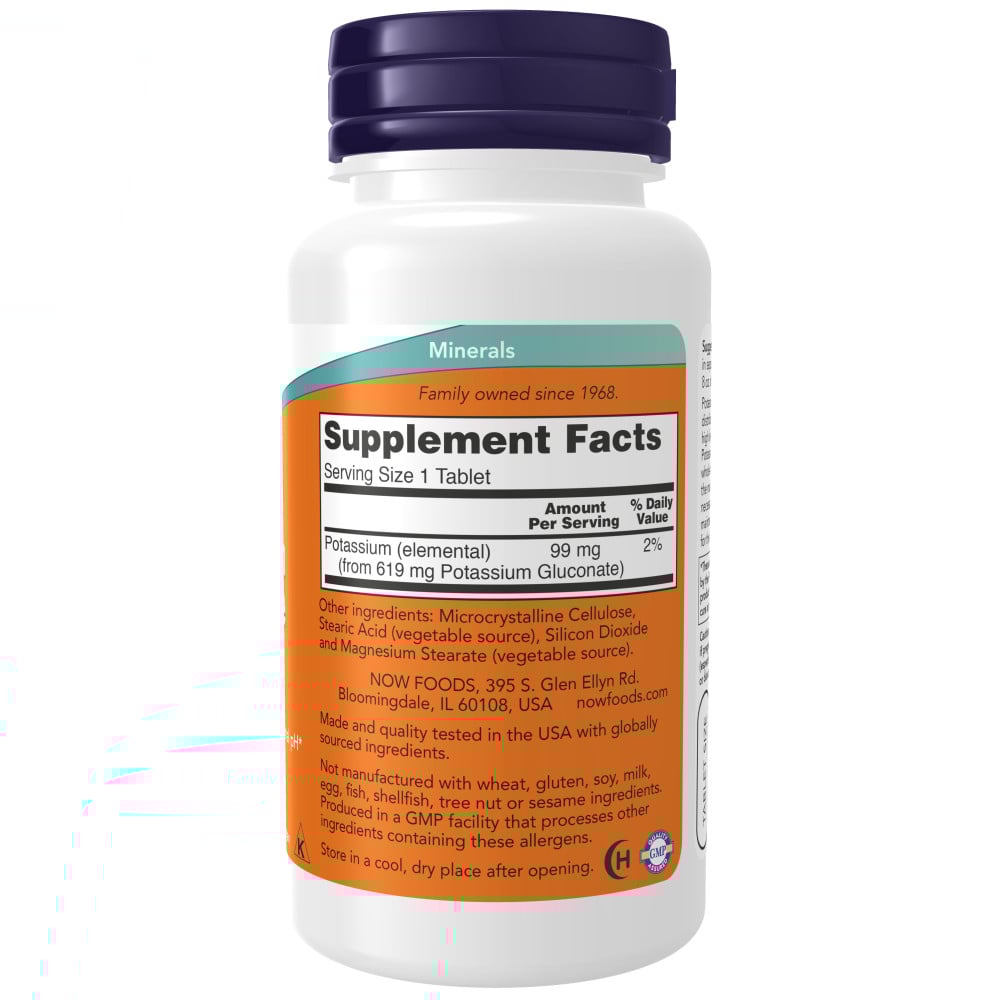 NOW - Potassium Gluconate 99mg Vegetarian 100s