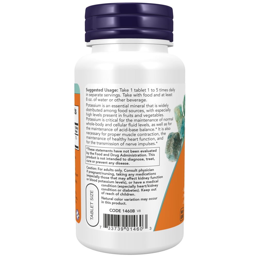 NOW - Potassium Gluconate 99mg Vegetarian 100s
