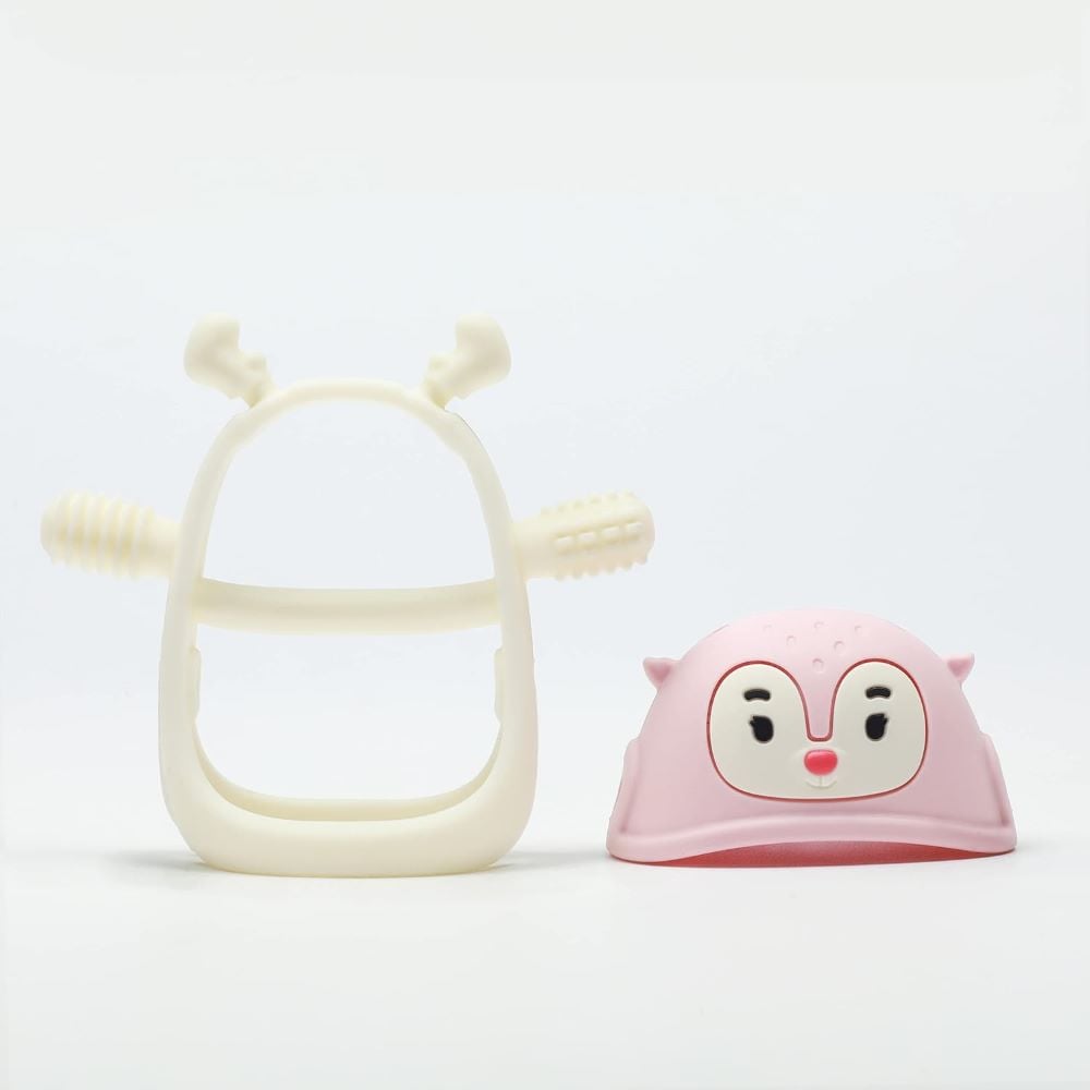 Smily Mia - Reindeer Silicone Teether Pink