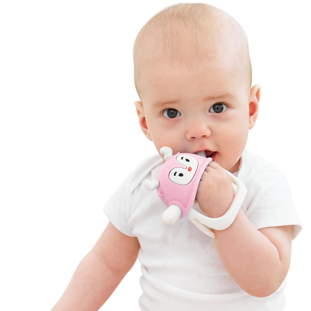 Smily Mia - Reindeer Silicone Teether Pink