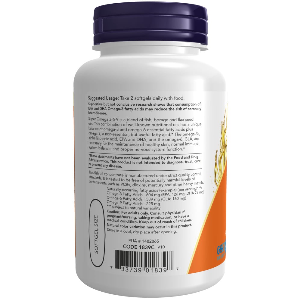 NOW - Super Omega 3-6-9 1200 mg 90s