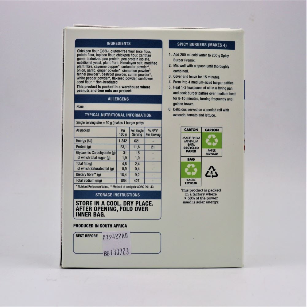 Health Connection - Burger Premix Spicy 200g