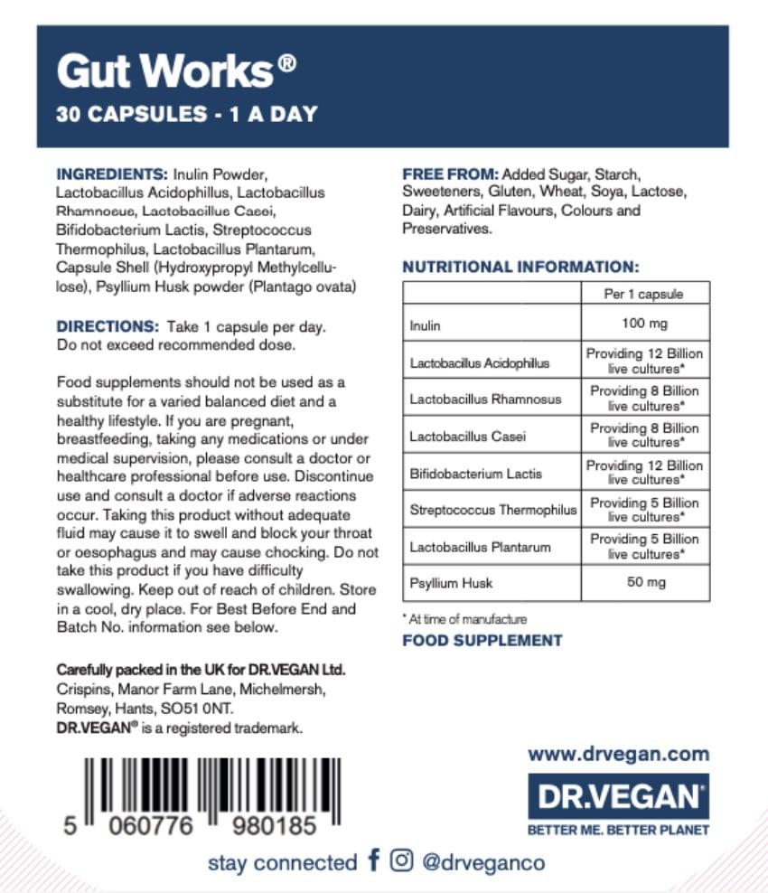 Dr Vegan - Gut Works 30s