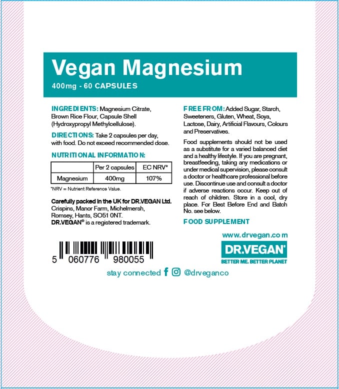 Dr Vegan - Magnesium 60s