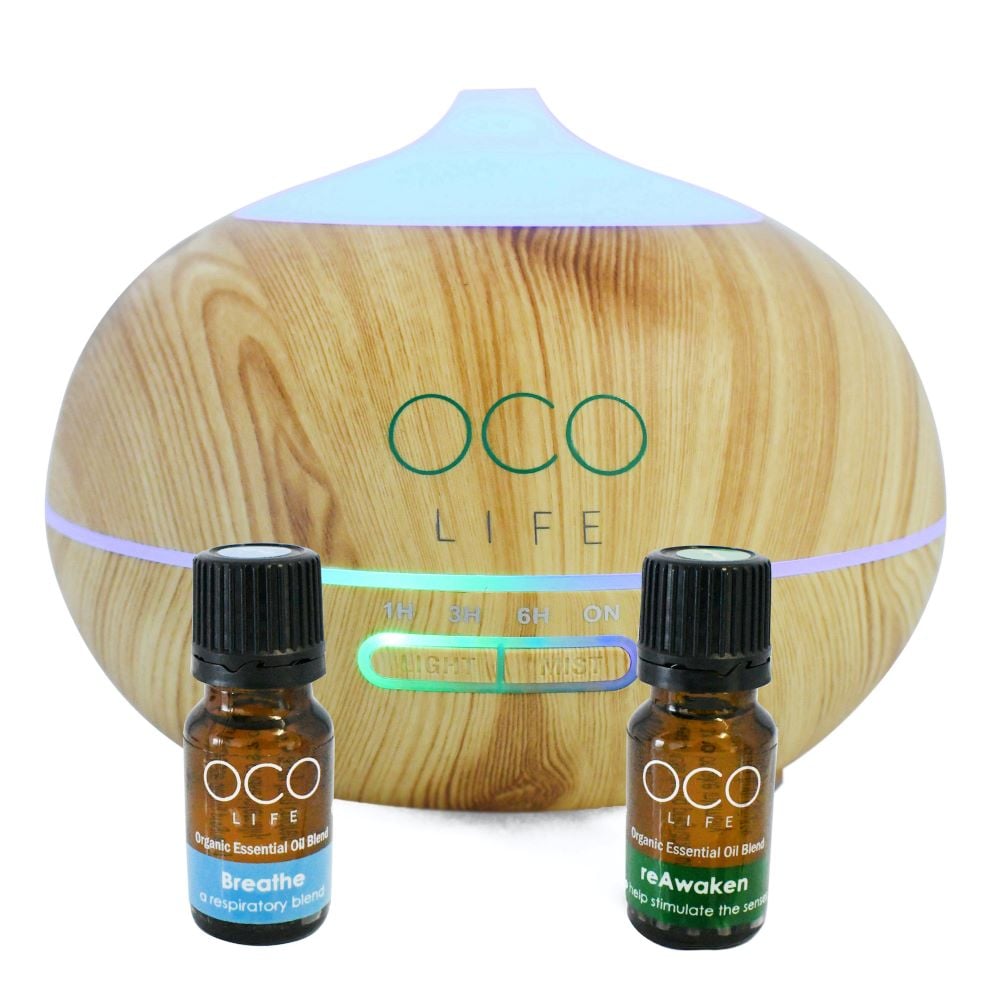 OCO Life - Zen Light Wood Diffuser with 2 Oils