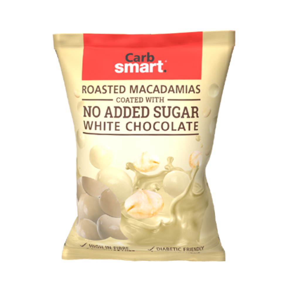 Carbsmart -  Macadamia White Chocolate Coated 80g