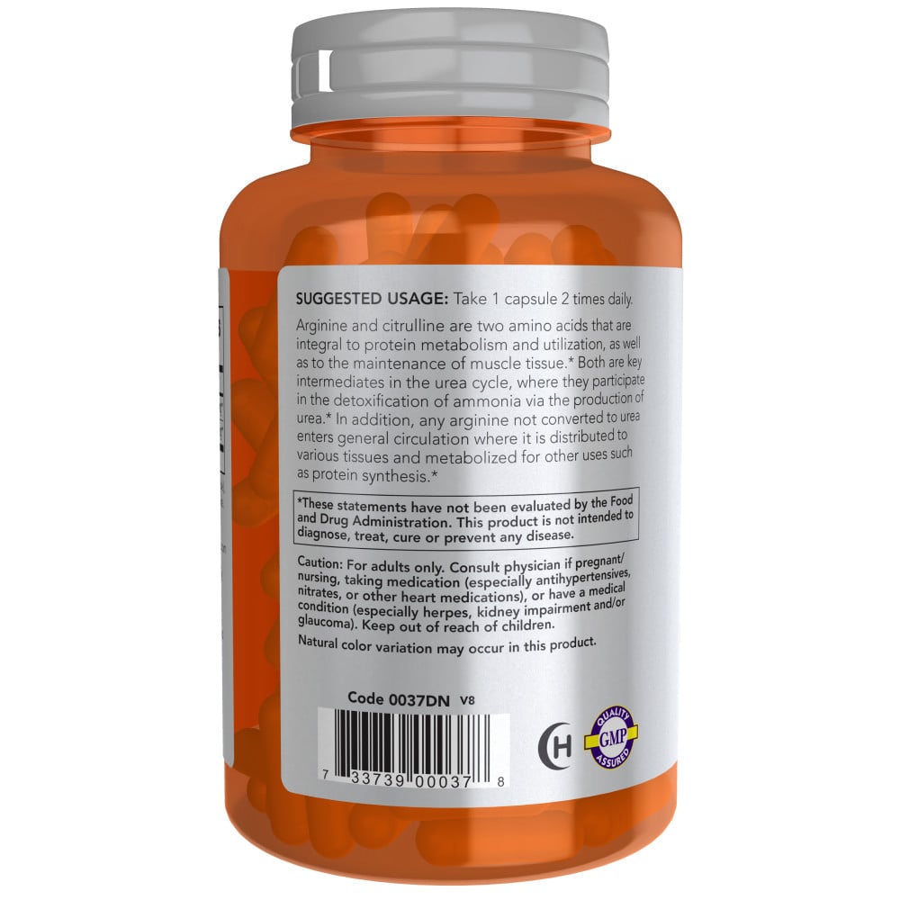 NOW - Arginine & Citruline 500mg/250mg 120s
