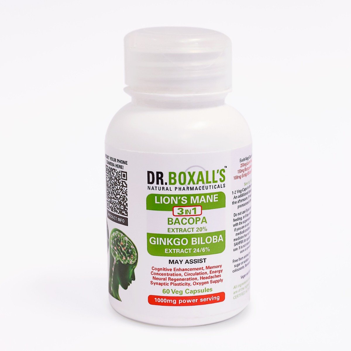 Dr Boxall's - Lions Mane, Bacopa & Gingko Biloba 3-in1 60s