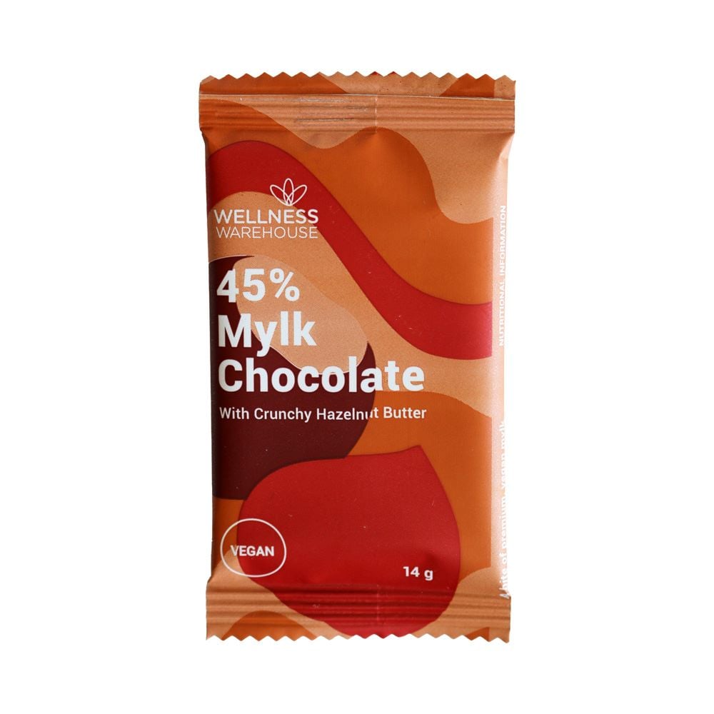 Wellness - 45% Chocolate Mylk Bite with Hazelnuts Vegan 14g