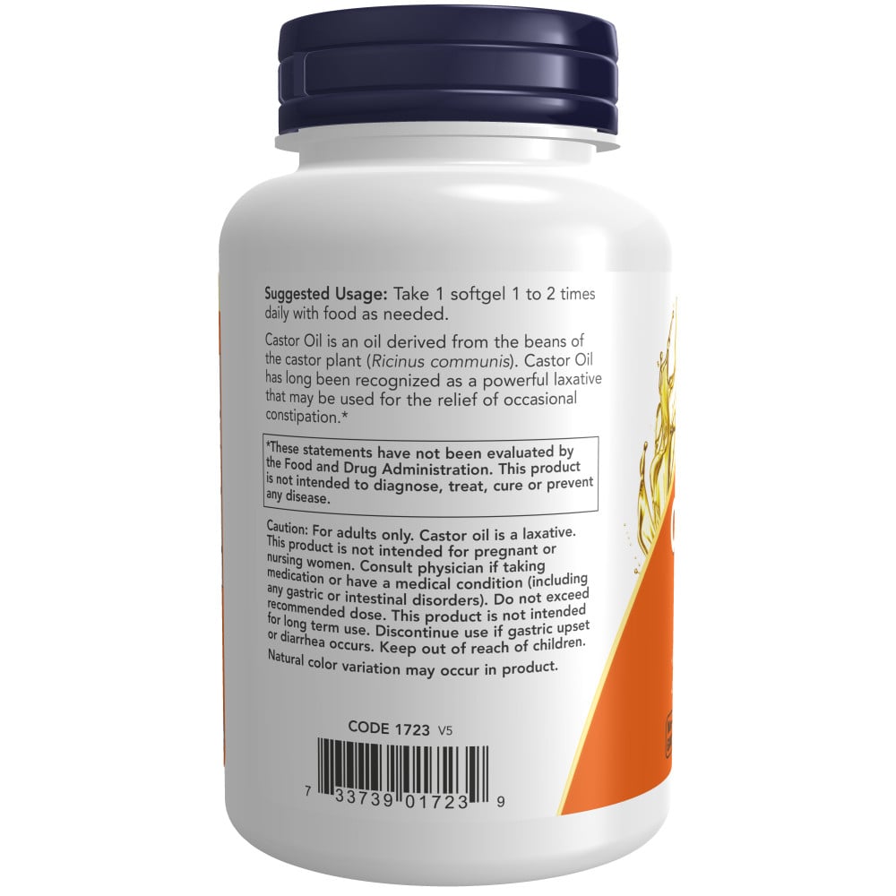 NOW - Castor Oil 650mg 120s