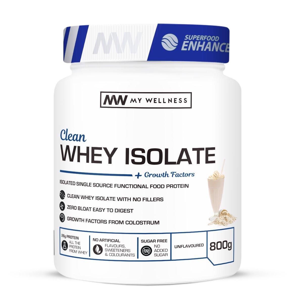 My Wellness - Clean Whey Isolate Unflavoured 800g