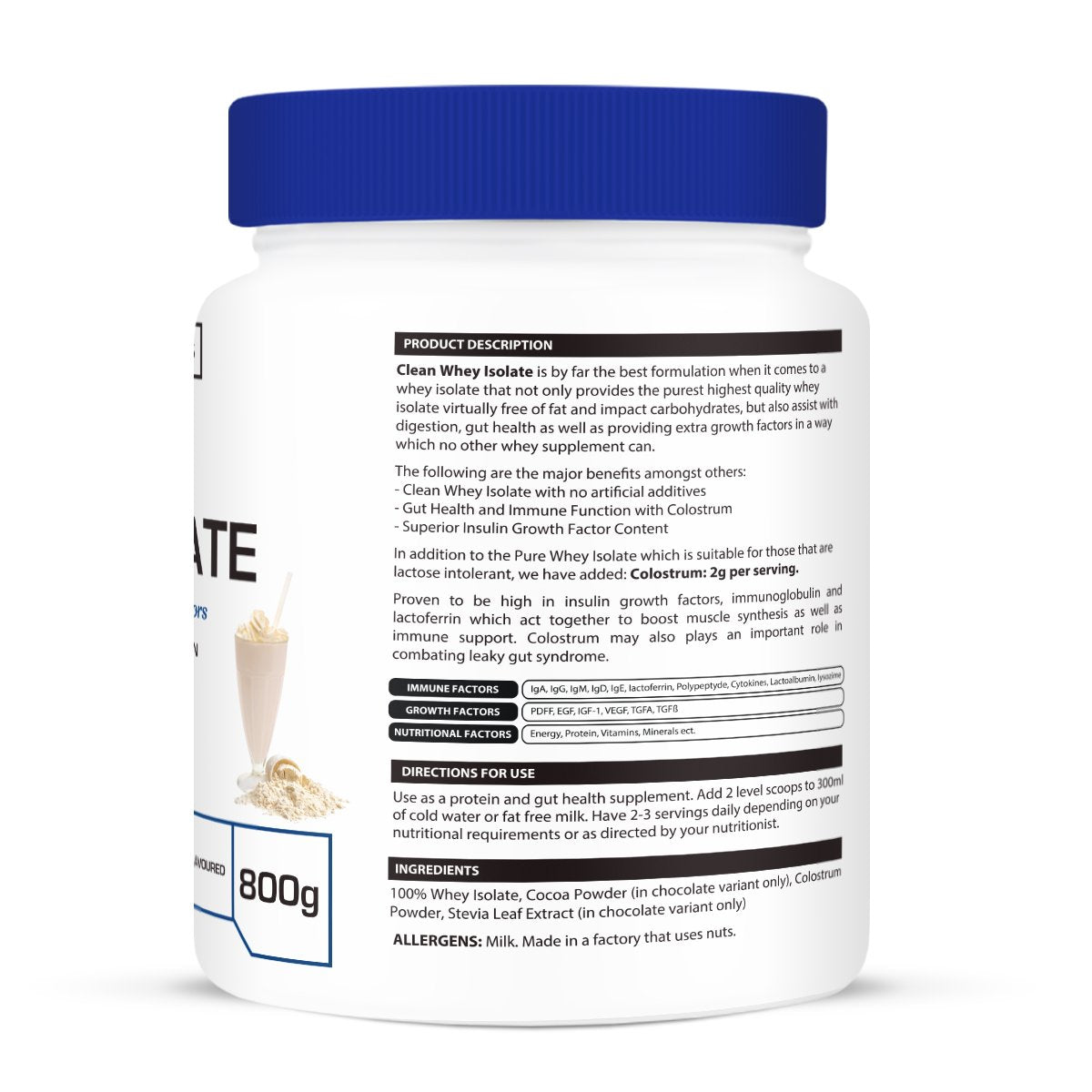 My Wellness - Clean Whey Isolate Unflavoured 800g
