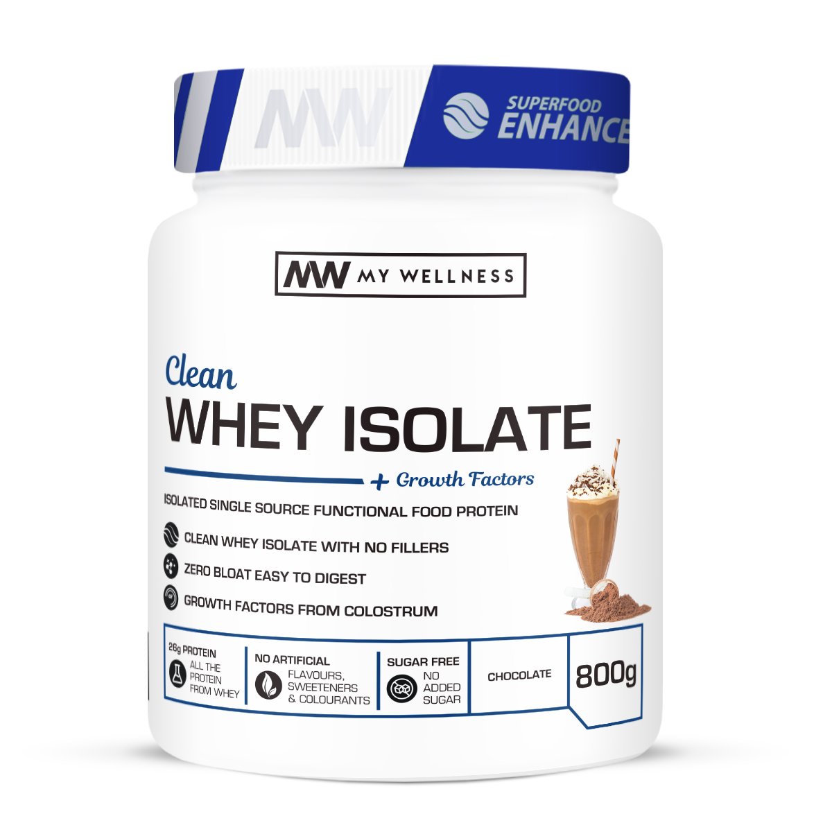 My Wellness - Clean Whey Isolate Chocolate 800g