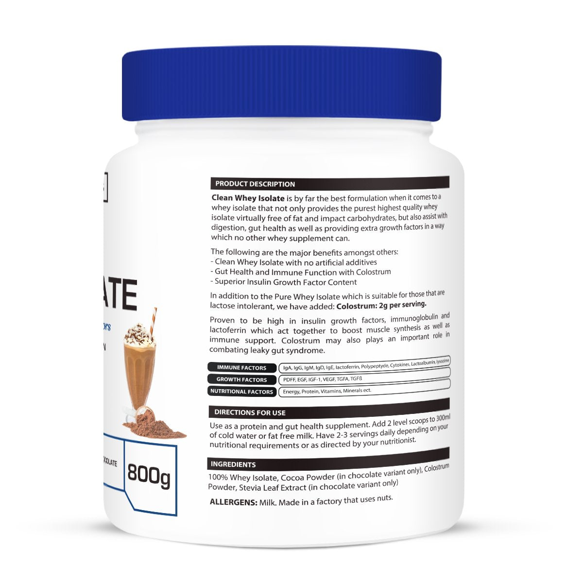 My Wellness - Clean Whey Isolate Chocolate 800g