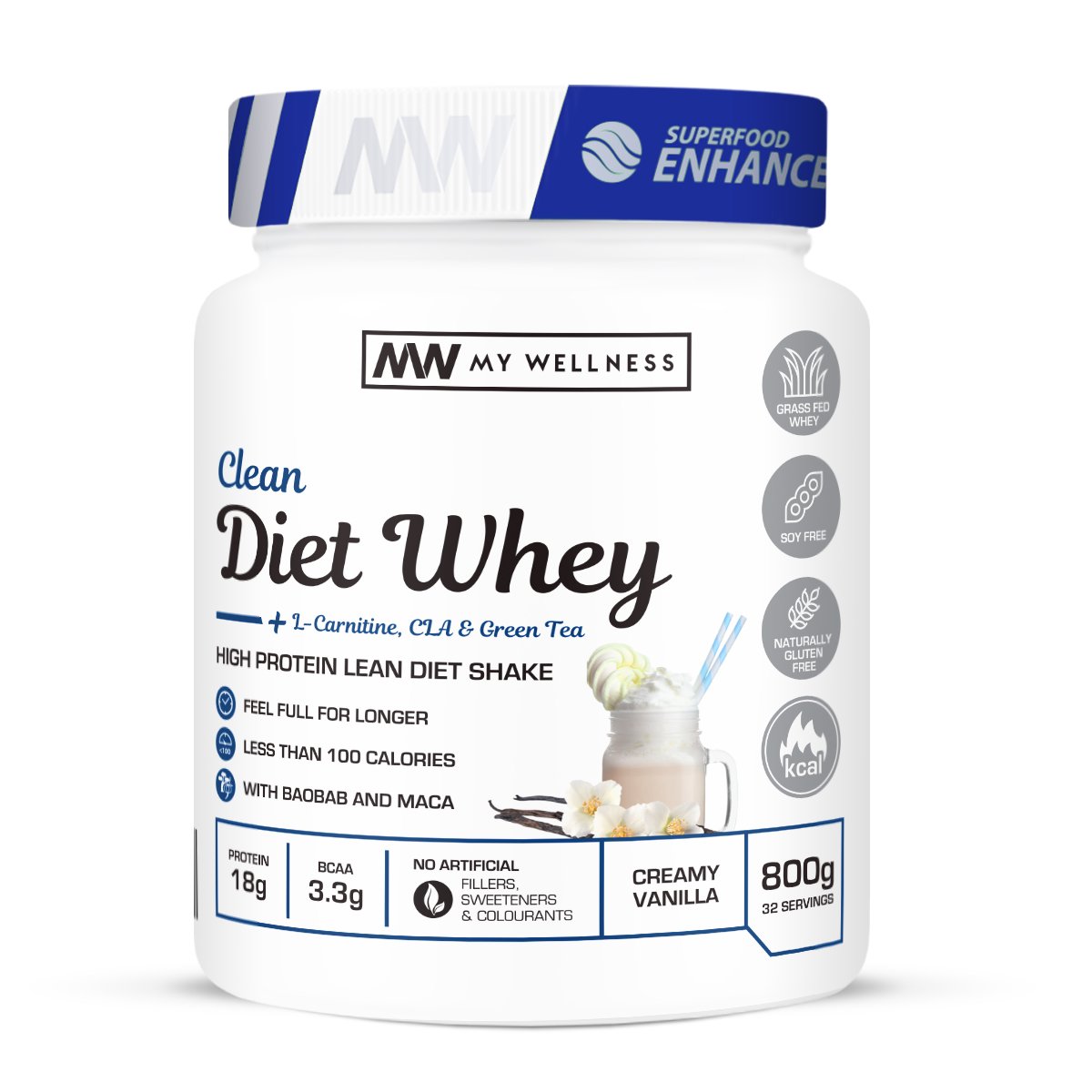 My Wellness - Clean Diet Whey Creamy Vanilla 800g