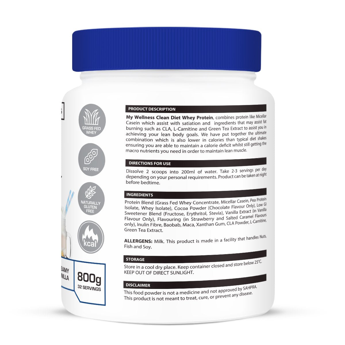 My Wellness - Clean Diet Whey Creamy Vanilla 800g