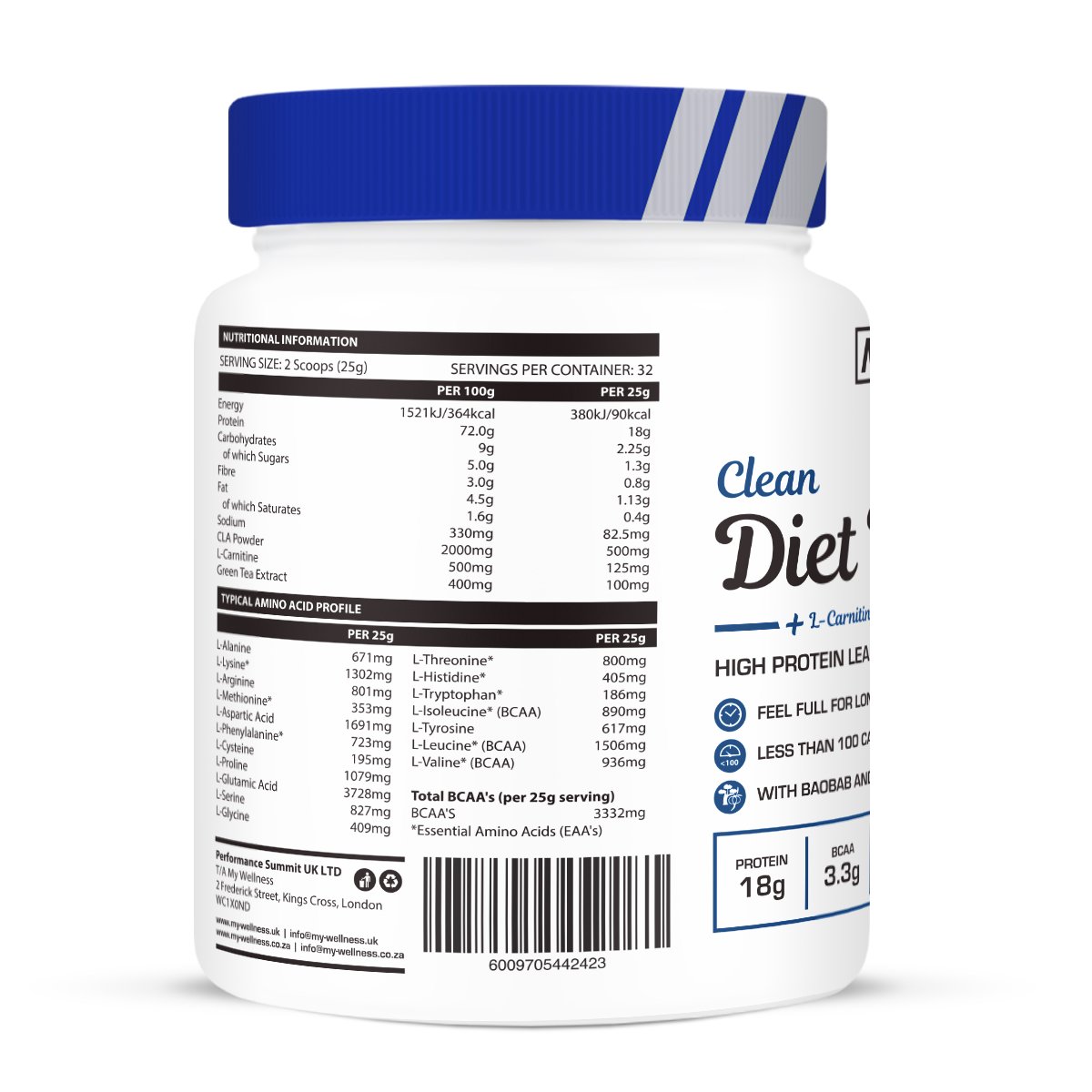 My Wellness - Clean Diet Whey Creamy Vanilla 800g