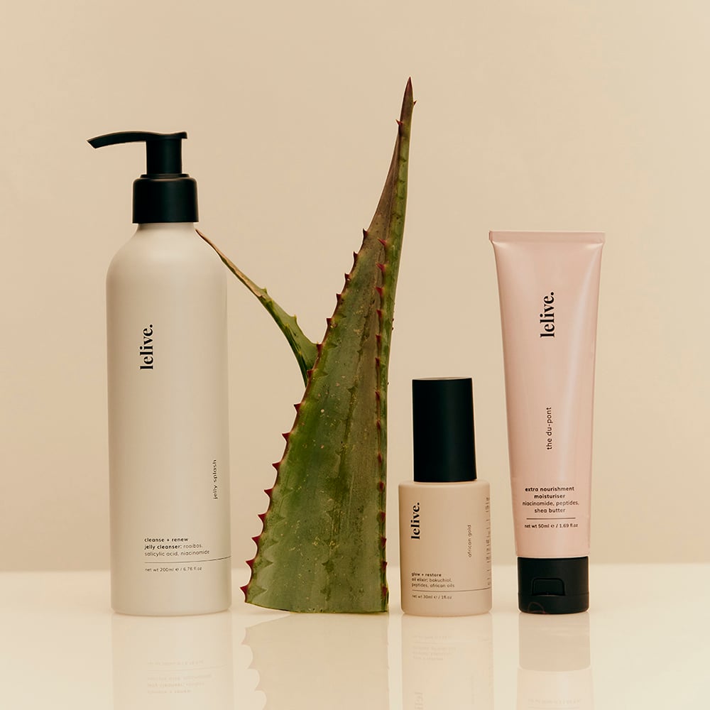 Lelive - Nourishing 3 Step Routine - Revitalise, Plump + Restore (normal to dry skin)