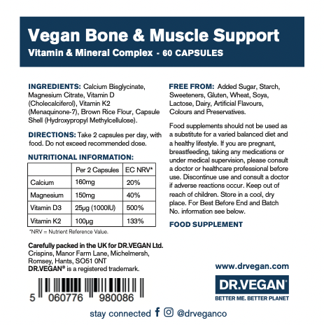 Dr Vegan - Bone & Muscle Support 60s