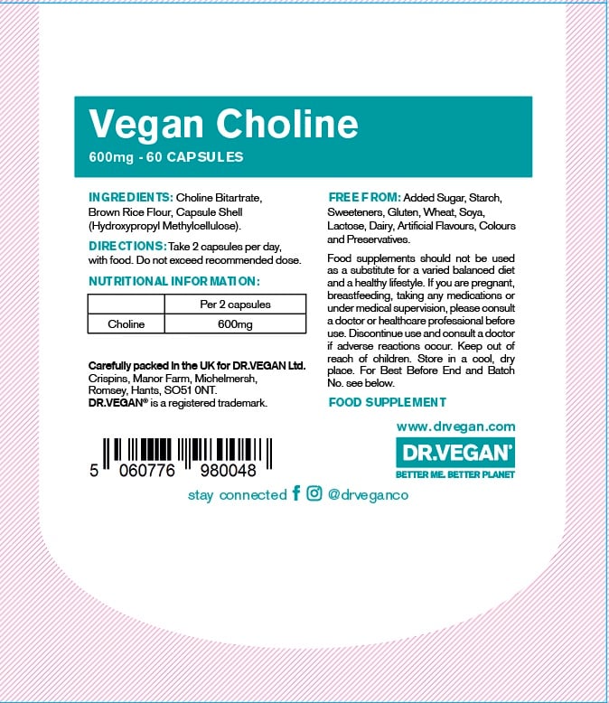 Dr Vegan - Choline 600mg 60s