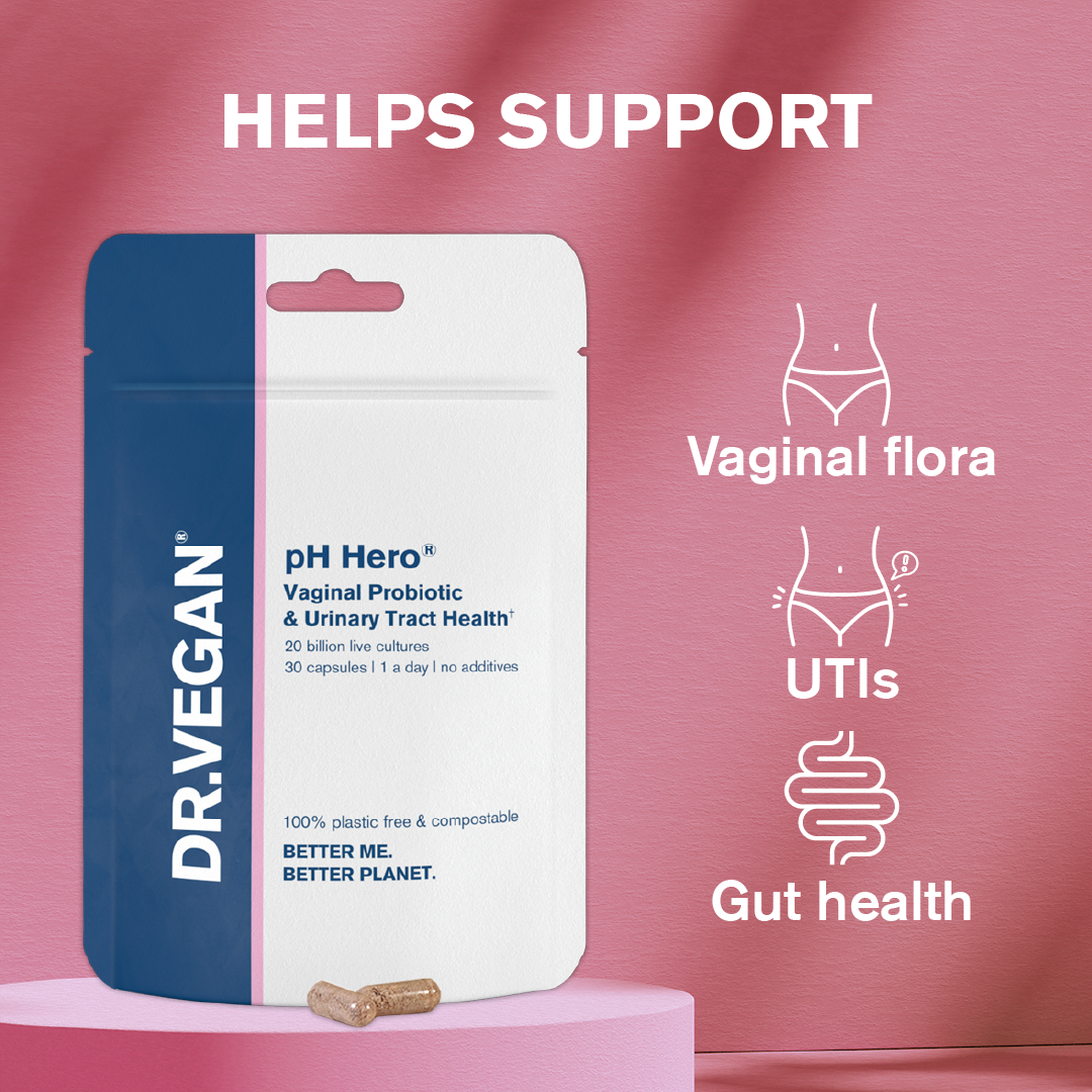 Dr Vegan pH Hero® Vaginal Health & UTI Support 30s