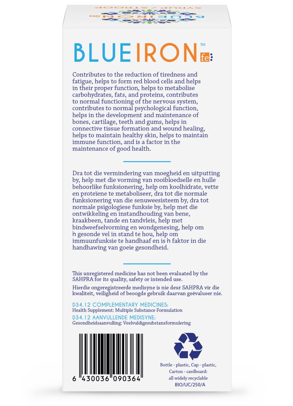 Blueiron - Original Blueberry 250ml