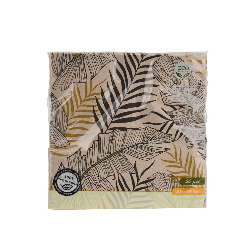 Eco Lifestyle - 3Ply Recycled Paper Serviettes 20s