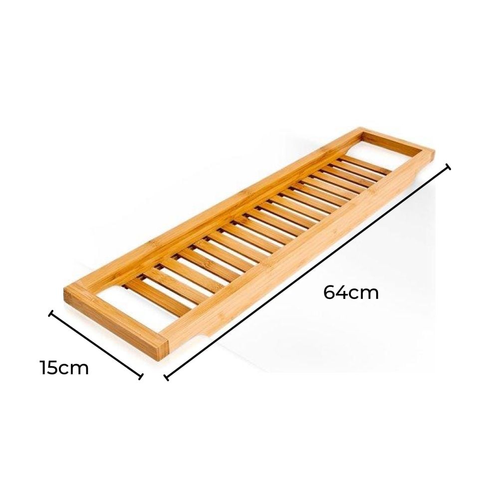 Eco Lifestyle - Bamboo Bathroom Caddy Rack 65cm