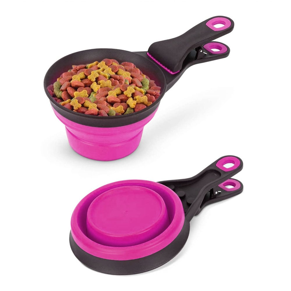 Eco Lifestyle - Foldable Pet Food Scoop Pink 237ml