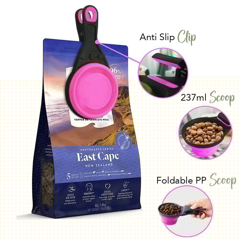 Eco Lifestyle - Foldable Pet Food Scoop Pink 237ml