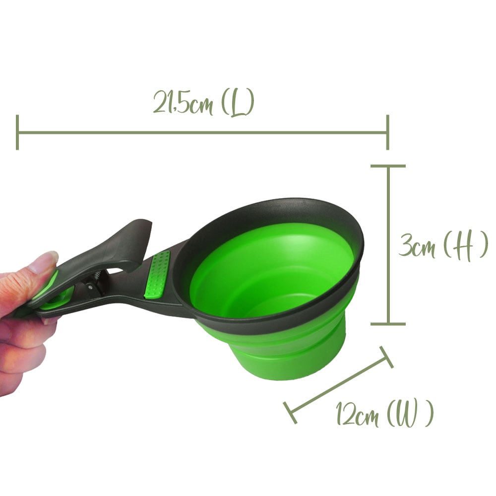 Eco Lifestyle - Foldable Pet Food Scoop Green 237ml