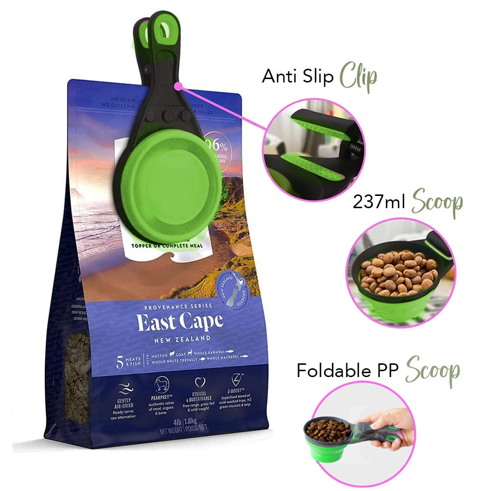 Eco Lifestyle - Foldable Pet Food Scoop Green 237ml
